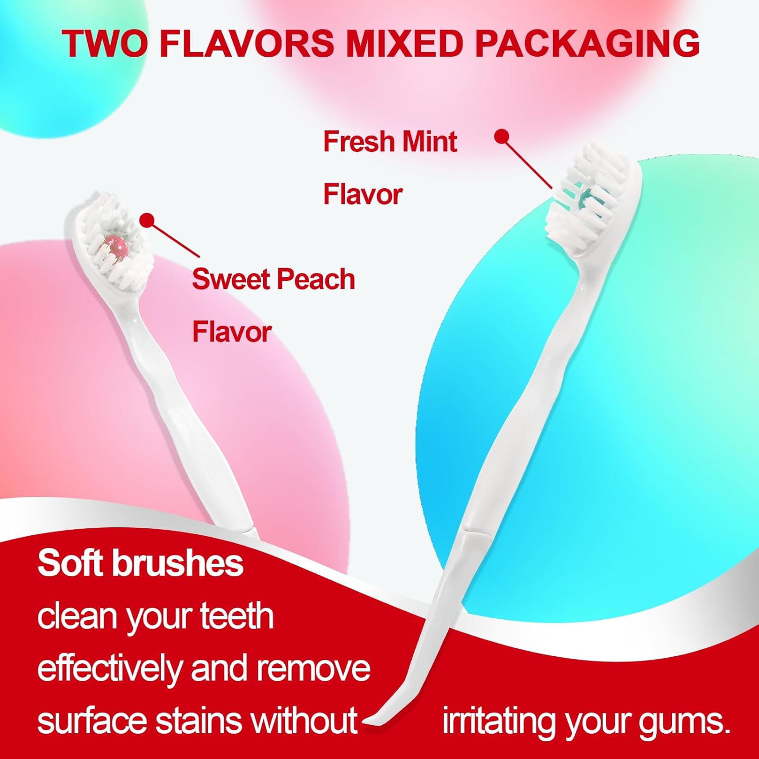 Mini Disposable Toothbrush Travel Toothbrushes with Toothpaste Toothpick Tongue Scraper Portable Travel Set Mix Flavor 24pcs (24) - Image 6