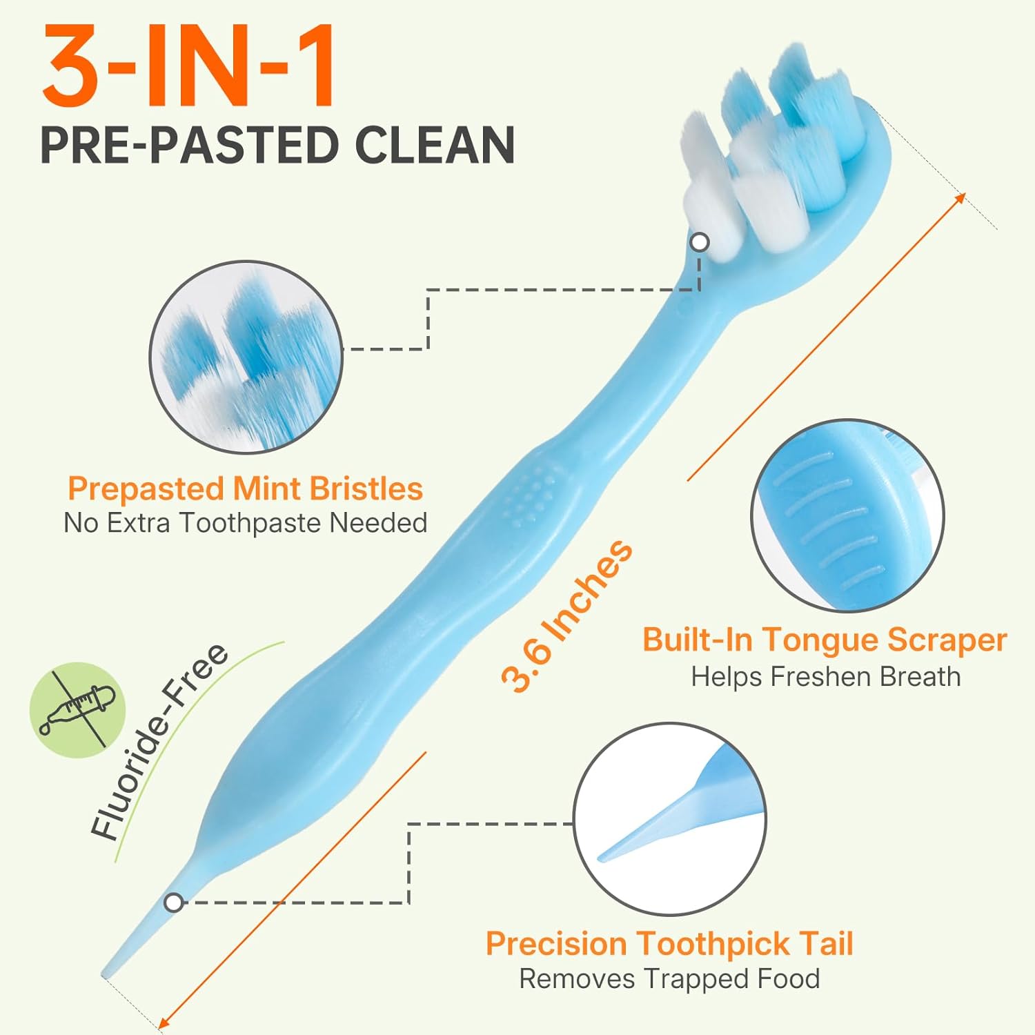 24-Pack Pre-Pasted Mini Travel Toothbrushes, Individually Wrapped Value Pack, Disposable Toothbrushes with Toothpaste, Waterless Single-Use Extra Soft Bristle for Adults, On-The-Go & Braces - Image 2
